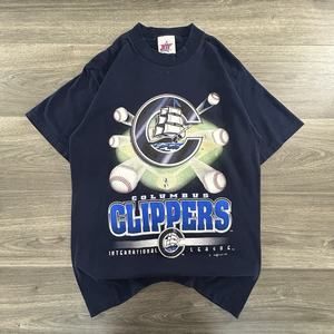 Vintage Columbus Clippers Shirt Mens Small Minor League Ohio AAA Single Stitch